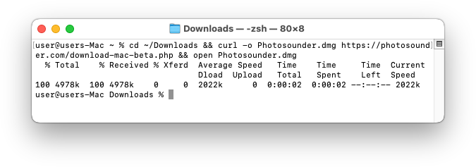 screenshot of Terminal
